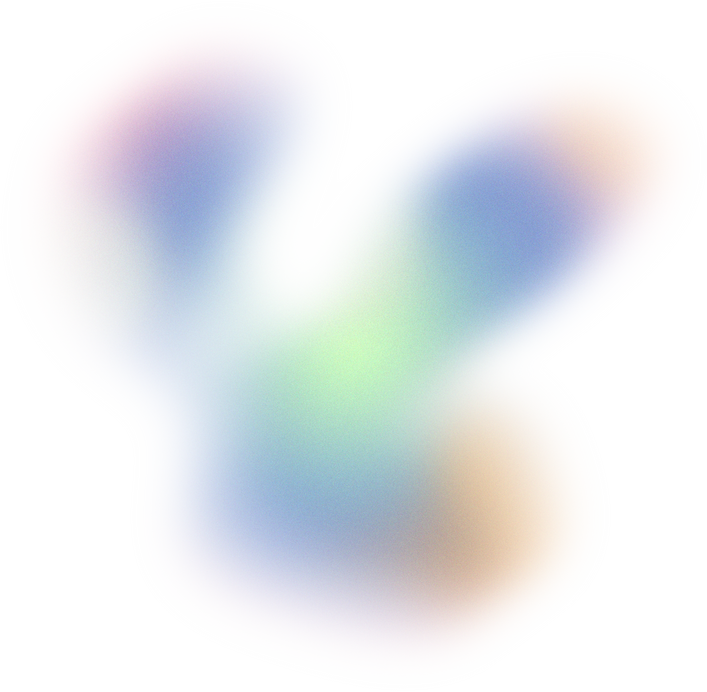 Glowy Gradient Abstract Brush Stroke Blob